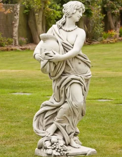 Roman^Statues & Sculptures Roman Gladiator & Goddess Stone Garden Statues