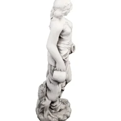 Roman^Statues & Sculptures Roman Goddess with Urns 79cm Stone Resin Garden Statue