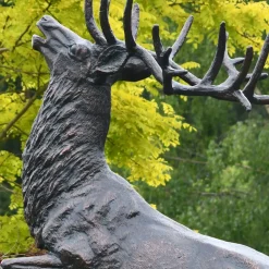 Stags & Deers^Statues & Sculptures Royal Deer 213cm Bronze Metal Garden Statue