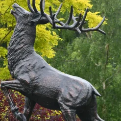 Stags & Deers^Statues & Sculptures Royal Deer 213cm Bronze Metal Garden Statue