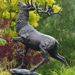 Stags & Deers^Statues & Sculptures Royal Deer 213cm Bronze Metal Garden Statue