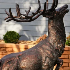 Stags & Deers^Statues & Sculptures Royal Deer 168cm Bronze Metal Garden Statue