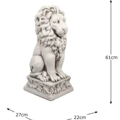 Wildlife|Lions^Statues & Sculptures Royal Lion Antique Stone Garden Statue
