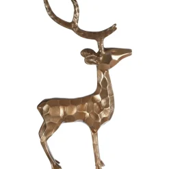 Table Top|Animals^Statues & Sculptures Royal Stag 50cm Gold Metal Indoor Statue