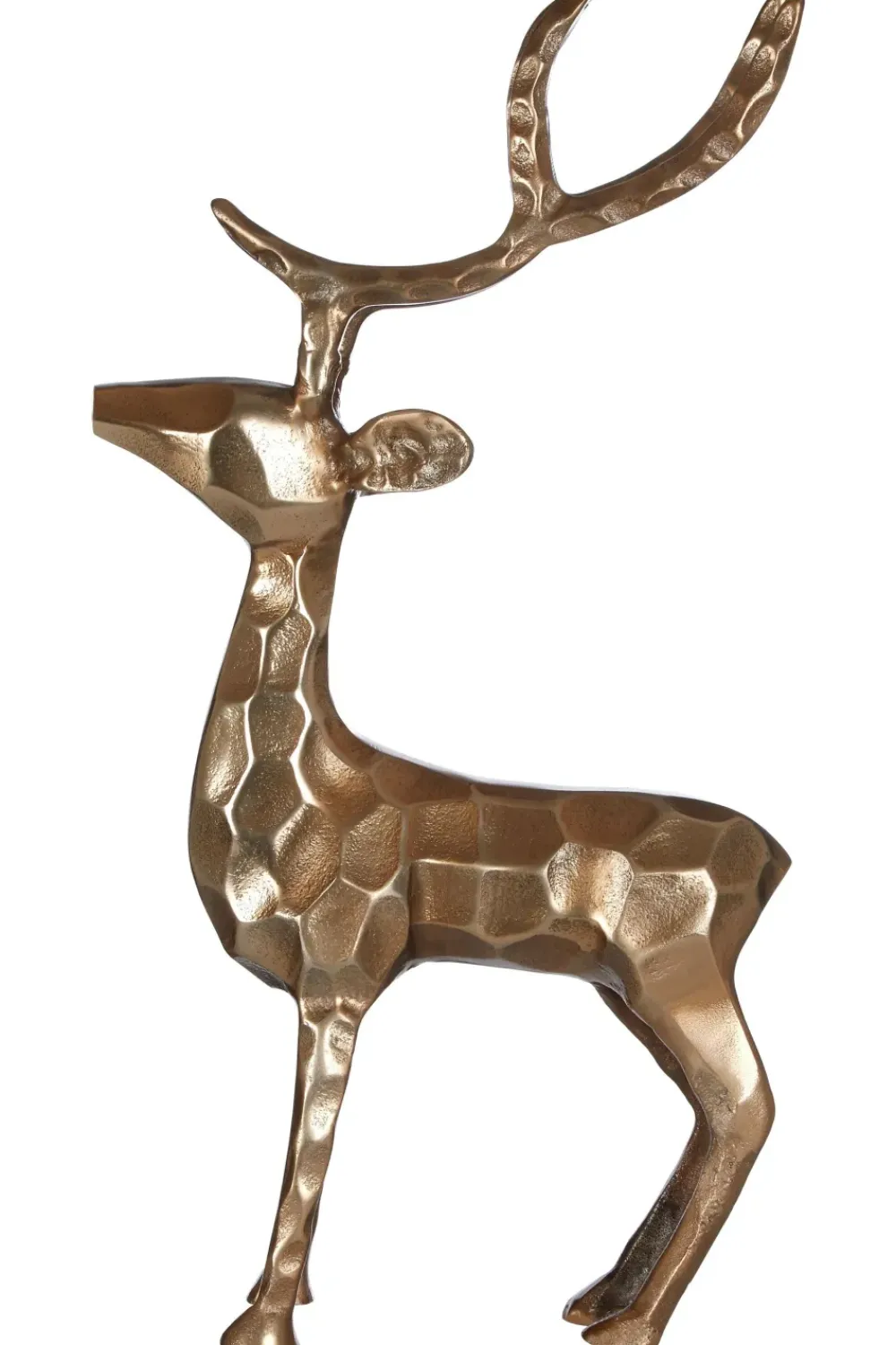 Table Top|Animals^Statues & Sculptures Royal Stag 50cm Gold Metal Indoor Statue