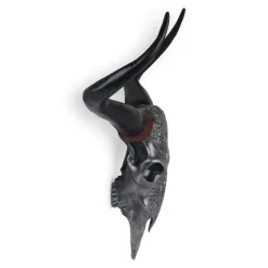 Wall Art|Animals^Statues & Sculptures Sacred Buffalo 63cm Silver Resin Wall Sculpture