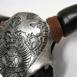 Wall Art|Animals^Statues & Sculptures Sacred Buffalo 63cm Silver Resin Wall Sculpture