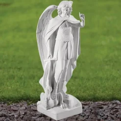 Angel^Statues & Sculptures Saint Michael 58cm Marble Resin Garden Statue