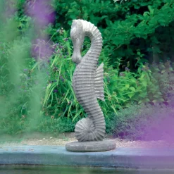 Sealife^Statues & Sculptures Seahorse 55cm Stone Garden Ornament