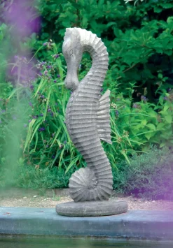 Sealife^Statues & Sculptures Seahorse 94cm Stone Garden Ornament