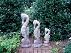 Sealife^Statues & Sculptures Seahorses Set Stone Garden Ornaments