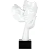 Figurative|Table Top^Statues & Sculptures Secret Kiss 50cm White Resin Indoor Sculpture