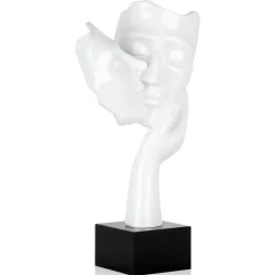 Figurative|Table Top^Statues & Sculptures Secret Kiss 50cm White Resin Indoor Sculpture