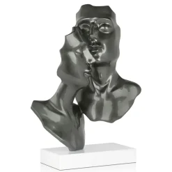 Figurative|Table Top^Statues & Sculptures Secret Lovers 57cm Anthracite Resin Indoor Sculpture