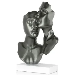 Figurative|Table Top^Statues & Sculptures Secret Lovers 57cm Anthracite Resin Indoor Sculpture