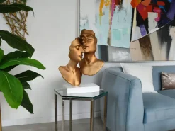 Figurative|Table Top^Statues & Sculptures Secret Lovers 57cm Bronze Resin Indoor Sculpture