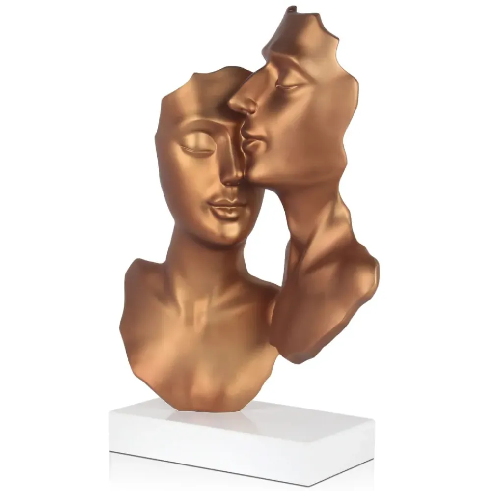 Figurative|Table Top^Statues & Sculptures Secret Lovers 57cm Bronze Resin Indoor Sculpture