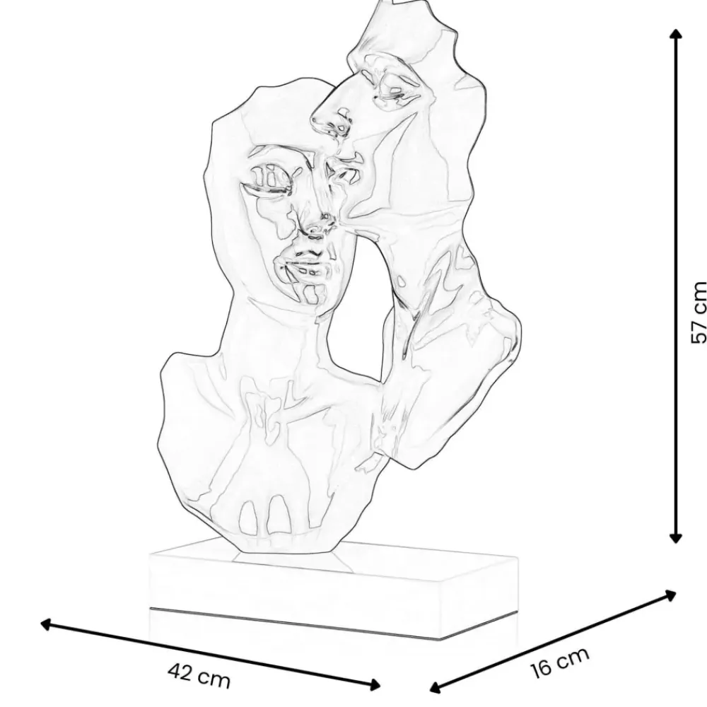 Figurative|Table Top^Statues & Sculptures Secret Lovers 57cm Bronze Resin Indoor Sculpture