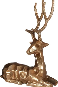 Table Top|Animals^Statues & Sculptures Serene Stag 38cm Bronze Metal Indoor Statue