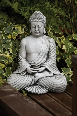Buddha^Statues & Sculptures Serene Thai Stone Buddha Garden Ornament
