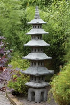 Pagodas^Statues & Sculptures Seven Piece Japanese Pagoda Stone Garden Ornament