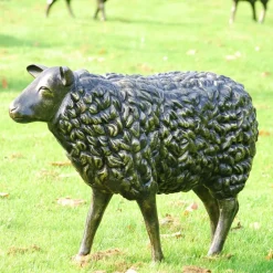 Farm^Statues & Sculptures Sheep Life-Size Bronze Metal Garden Statue