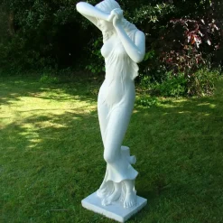 Greek^Statues & Sculptures Shy Maiden 85cm Marble Resin Garden Statue