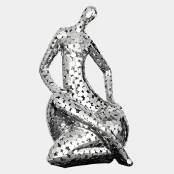 Figurative|Table Top^Statues & Sculptures Silent Soul 81cm Silver Metal Indoor Sculpture