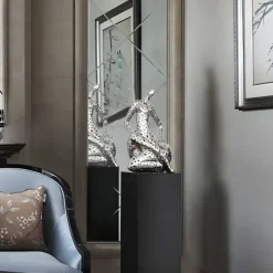 Figurative|Table Top^Statues & Sculptures Silent Soul 81cm Silver Metal Indoor Sculpture