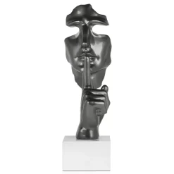 Figurative|Table Top^Statues & Sculptures Silent Warrior 48cm Anthracite Resin Indoor Sculpture