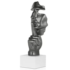 Figurative|Table Top^Statues & Sculptures Silent Warrior 48cm Anthracite Resin Indoor Sculpture