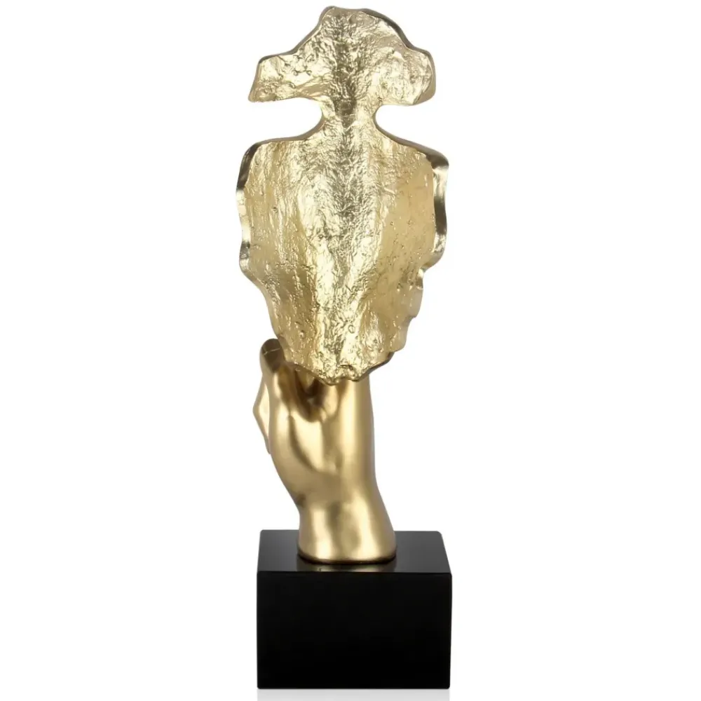 Figurative|Table Top^Statues & Sculptures Silent Warrior 48cm Gold Resin Indoor Sculpture