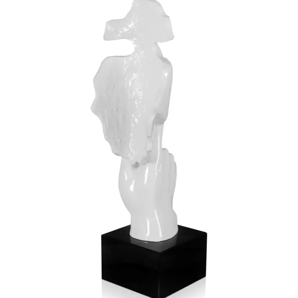 Figurative|Table Top^Statues & Sculptures Silent Warrior 48cm White Resin Indoor Sculpture