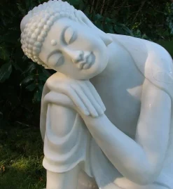 Buddha^Statues & Sculptures Sleeping Buddha 60cm Marble Resin Garden Ornament