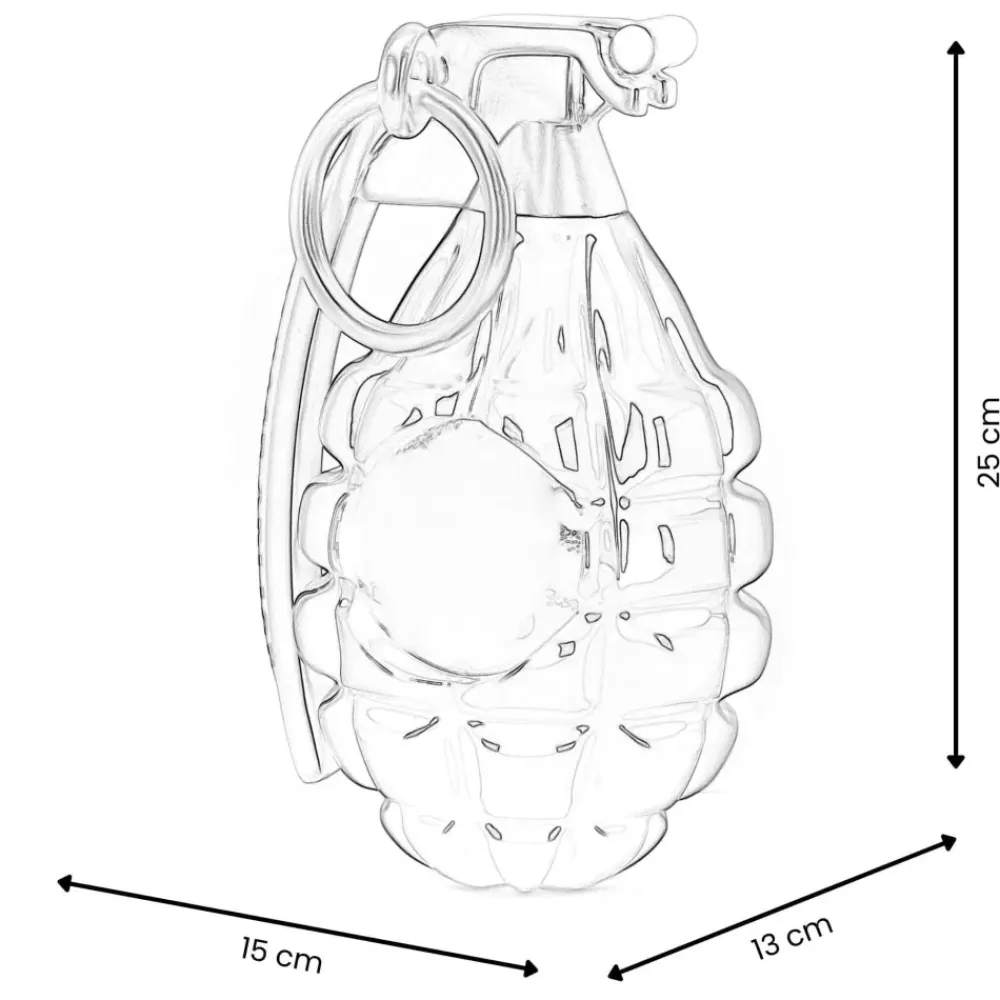 Table Top|Contemporary^Statues & Sculptures Sonic Grenade 25cm Black Resin Indoor Sculpture