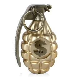 Table Top|Contemporary^Statues & Sculptures Sonic Grenade 25cm Gold Resin Indoor Sculpture