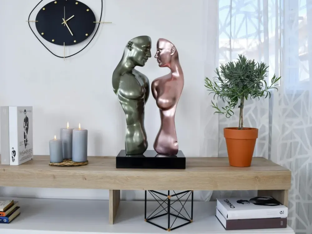 Figurative|Table Top^Statues & Sculptures Soul Reflection 60cm Anthracite Resin Indoor Sculpture