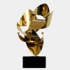 Table Top|Abstract^Statues & Sculptures Spacial Drift 57cm Gold Metal Indoor Sculpture