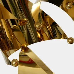 Table Top|Abstract^Statues & Sculptures Spacial Drift 57cm Gold Metal Indoor Sculpture