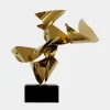 Table Top|Abstract^Statues & Sculptures Spacial Drift 59cm Gold Metal Indoor Sculpture