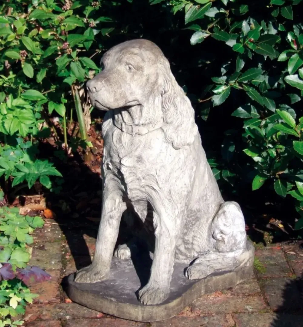 Dogs^Statues & Sculptures Springer Spaniel Stone Garden Ornament