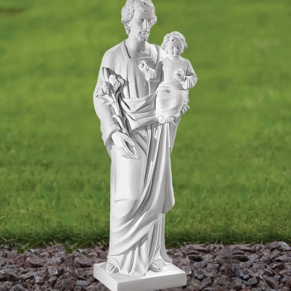 St Joseph^Statues & Sculptures St. Joseph 60cm Marble Resin Garden Statue