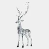 Wildlife|Stags & Deers^Statues & Sculptures Starlight Stag 212cm LED Silver Metal Garden Sculpture