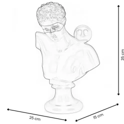 Figurative|Table Top^Statues & Sculptures Stealth Titan 35cm Black Resin Indoor Sculpture