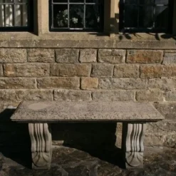 Stone Benches^Statues & Sculptures Straight Ivy Stone Garden Bench