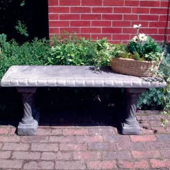 Stone Benches^Statues & Sculptures Straight Pattern Top Stone Garden Bench