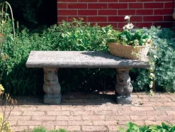 Stone Benches^Statues & Sculptures Straight Plain Top Stone Garden Bench