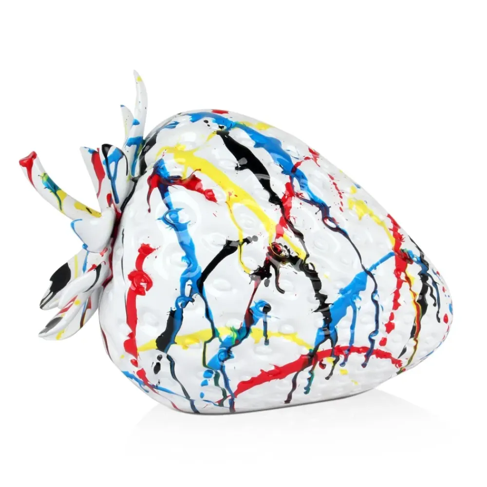 Table Top|Contemporary^Statues & Sculptures Strawberry Pop 31cm Multicolour Resin Indoor Sculpture