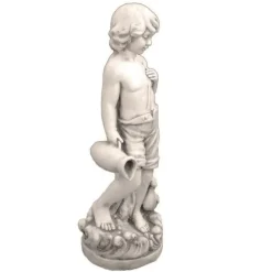 Children^Statues & Sculptures Summer Love Boy & Girl Stone Resin Garden Statues