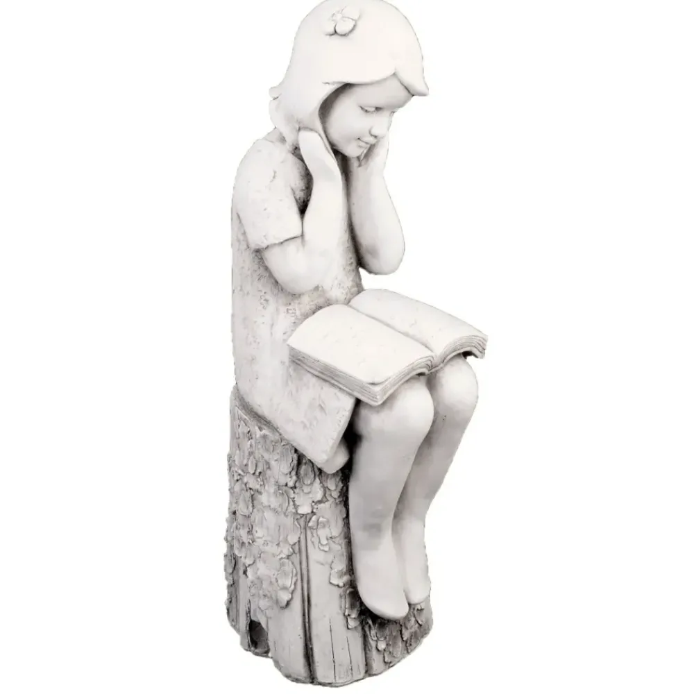 Children^Statues & Sculptures Summer Reading Girl 86cm Stone Resin Garden Statue